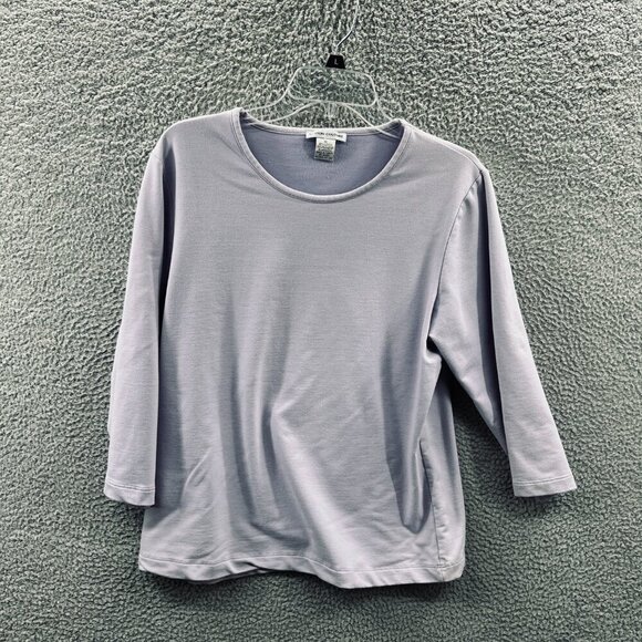Cotton Couture Womens Top Extra Large Lavender Pullover 3/4 Sleeve Shirt Stretch - Picture 1 of 7